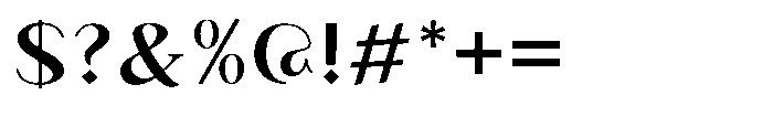 Granvia Ultra Medium Expanded Font OTHER CHARS