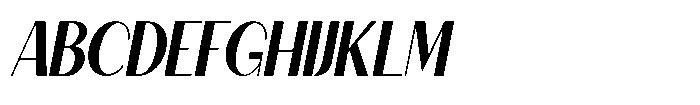 Granvia Ultra Medium Italic Condensed Font UPPERCASE
