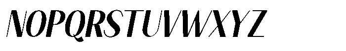 Granvia Ultra Medium Italic Condensed Font UPPERCASE