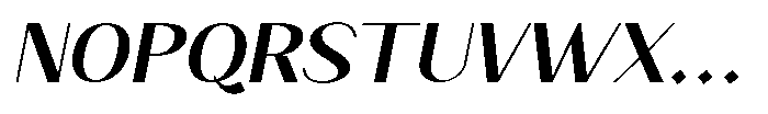Granvia Ultra Medium Italic Expanded Font UPPERCASE