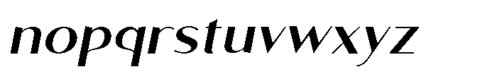 Granvia Ultra Medium Italic Expanded Font LOWERCASE