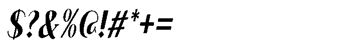 Granvia Ultra Medium Italic Extra Condensed Font OTHER CHARS