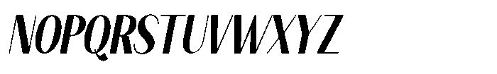 Granvia Ultra Medium Italic Extra Condensed Font UPPERCASE