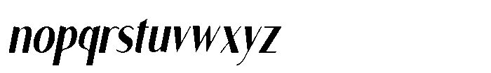 Granvia Ultra Medium Italic Extra Condensed Font LOWERCASE