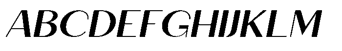 Granvia Ultra Medium Italic Extra Expanded Font UPPERCASE