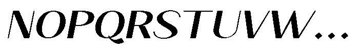 Granvia Ultra Medium Italic Extra Expanded Font UPPERCASE