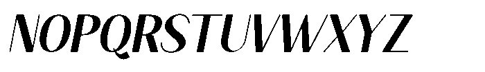 Granvia Ultra Medium Italic Semi Condensed Font UPPERCASE