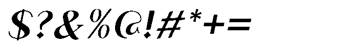Granvia Ultra Medium Italic Semi Expanded Font OTHER CHARS