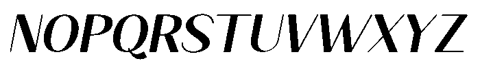 Granvia Ultra Medium Italic Semi Expanded Font UPPERCASE