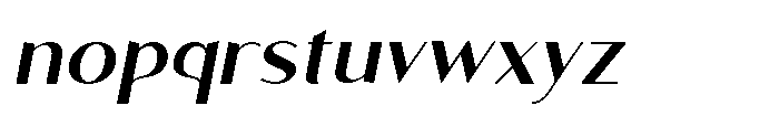 Granvia Ultra Medium Italic Semi Expanded Font LOWERCASE