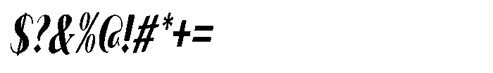 Granvia Ultra Medium Italic Ultra Condensed Font OTHER CHARS