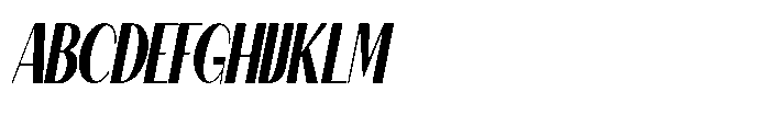Granvia Ultra Medium Italic Ultra Condensed Font UPPERCASE