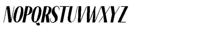 Granvia Ultra Medium Italic Ultra Condensed Font UPPERCASE