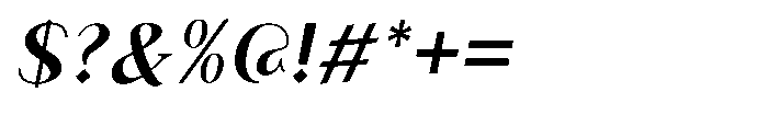 Granvia Ultra Medium Italic Font OTHER CHARS