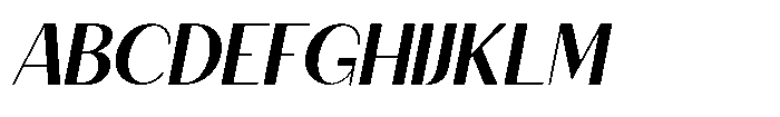 Granvia Ultra Medium Italic Font UPPERCASE