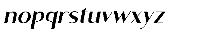 Granvia Ultra Medium Italic Font LOWERCASE