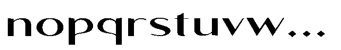 Granvia Ultra Medium Ultra Expanded Font LOWERCASE
