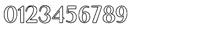 Granvia Ultra Outline Font OTHER CHARS