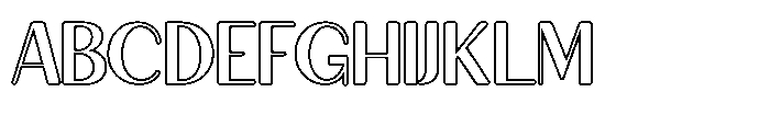 Granvia Ultra Outline Font UPPERCASE