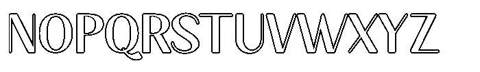 Granvia Ultra Outline Font UPPERCASE