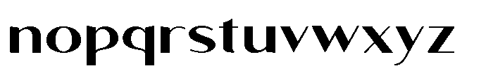 Granvia Ultra Semi Bold Extra Expanded Font LOWERCASE