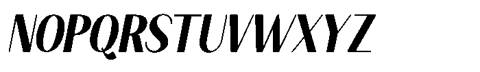 Granvia Ultra Semi Bold Italic Condensed Font UPPERCASE