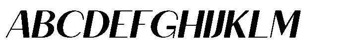 Granvia Ultra Semi Bold Italic Expanded Font UPPERCASE