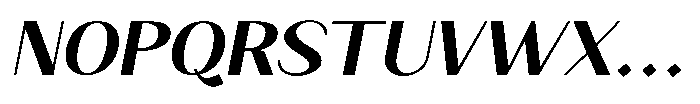 Granvia Ultra Semi Bold Italic Expanded Font UPPERCASE