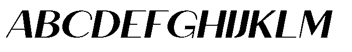 Granvia Ultra Semi Bold Italic Extra Expanded Font UPPERCASE