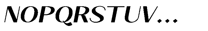 Granvia Ultra Semi Bold Italic Extra Expanded Font UPPERCASE