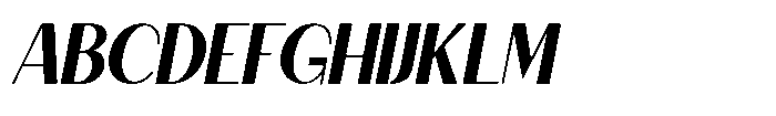 Granvia Ultra Semi Bold Italic Semi Condensed Font UPPERCASE