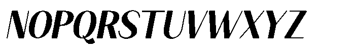 Granvia Ultra Semi Bold Italic Semi Condensed Font UPPERCASE