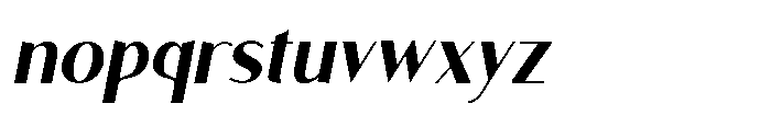 Granvia Ultra Semi Bold Italic Semi Condensed Font LOWERCASE