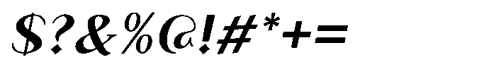 Granvia Ultra Semi Bold Italic Semi Expanded Font OTHER CHARS