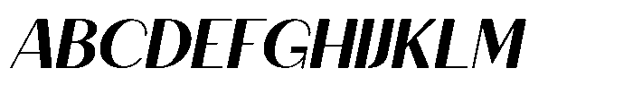 Granvia Ultra Semi Bold Italic Semi Expanded Font UPPERCASE
