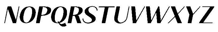 Granvia Ultra Semi Bold Italic Semi Expanded Font UPPERCASE