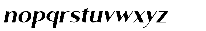 Granvia Ultra Semi Bold Italic Semi Expanded Font LOWERCASE