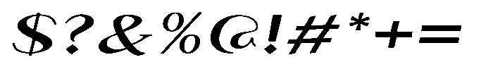 Granvia Ultra Semi Bold Italic Ultra Expanded Font OTHER CHARS