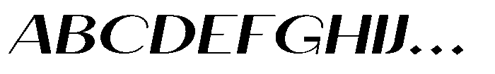 Granvia Ultra Semi Bold Italic Ultra Expanded Font UPPERCASE