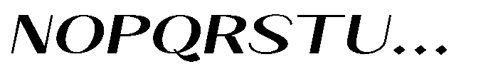 Granvia Ultra Semi Bold Italic Ultra Expanded Font UPPERCASE