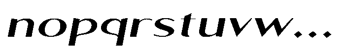 Granvia Ultra Semi Bold Italic Ultra Expanded Font LOWERCASE