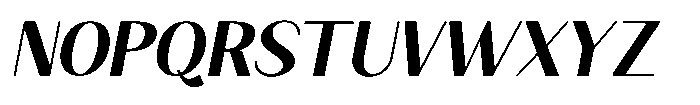 Granvia Ultra Semi Bold Italic Font UPPERCASE