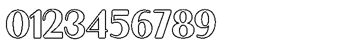 Granvia Ultra Semi Bold Outline Font OTHER CHARS