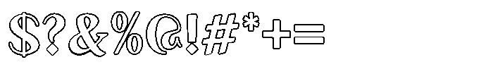 Granvia Ultra Semi Bold Outline Font OTHER CHARS