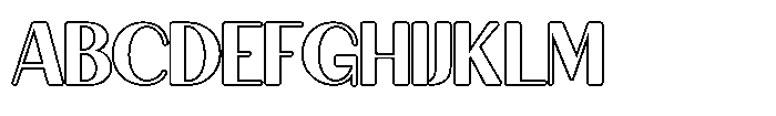Granvia Ultra Semi Bold Outline Font UPPERCASE