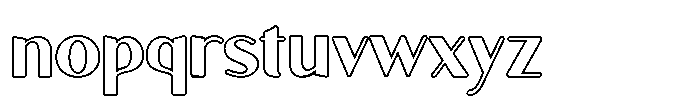 Granvia Ultra Semi Bold Outline Font LOWERCASE
