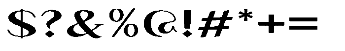 Granvia Ultra Semi Bold Ultra Expanded Font OTHER CHARS