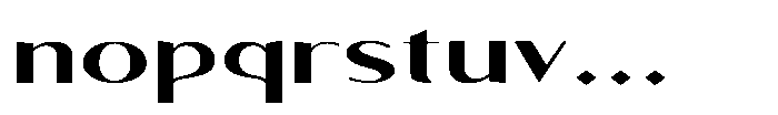 Granvia Ultra Semi Bold Ultra Expanded Font LOWERCASE