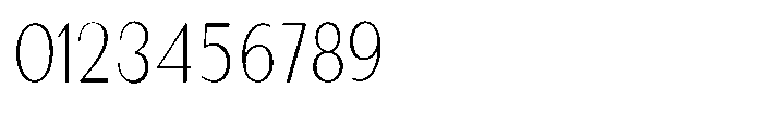 Granvia Ultra Thin Condensed Font OTHER CHARS