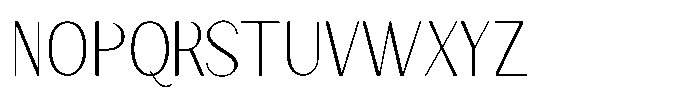 Granvia Ultra Thin Condensed Font UPPERCASE